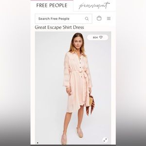 Free People Great Escape Shirt Dress